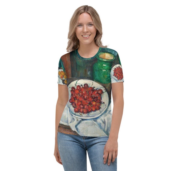 Women's T-shirt  Paul Cézanne  Still Life with Fruit - Aesthetic Inspired Fashion Vintage Art Print Gift for Art Lover