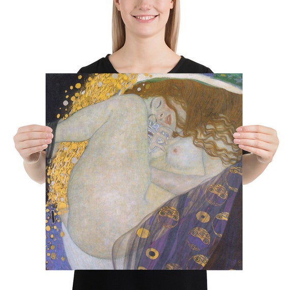 Poster  Gustav Klimt  Danae - Aesthetic Inspired Wall Art Vintage Art Print Gift for Art Lover