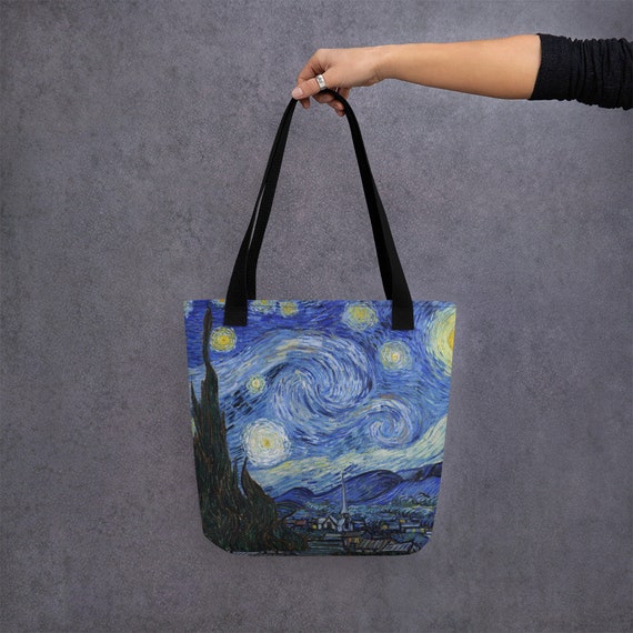 Tote Bag  Vincent van Gogh  Starry Night - Aesthetic Inspired Fashion Vintage Art Print Gift for Art Lover