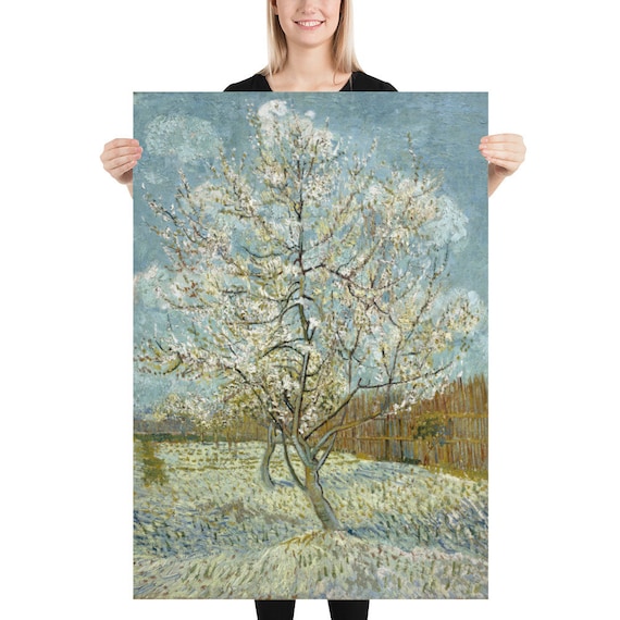 Poster - Wall Art - Home Decor - Vincent van Gogh  The pink peach tree - Aesthetic Inspired Wall Art Vintage Art Print Gift for Art Lover