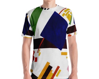 Men&#39;s T-shirt  Kazimir Malevitsj  Suprematist Composition - Aesthetic Inspired Fashion Vintage Art Print Gift for Art Lover