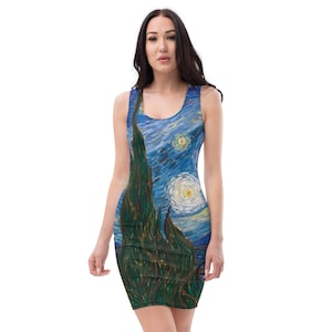 Vincent van Gogh  Starry Night. Sublimation Cut & Sew Dress