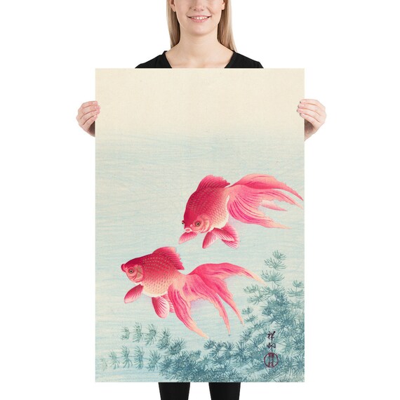 Poster. Ohara Koson, Two Goldfishes - Fashion Art