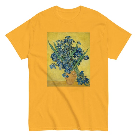 Irises Van Gogh Men's classic tee - Aesthetic Inspired Fashion Vintage Art Print Gift for Art Lover