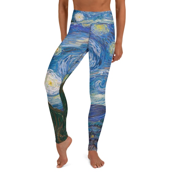 Vincent van Gogh  Starry Night  Yoga Leggings - Aesthetic Inspired Fashion Vintage Art Print Gift for Art Lover