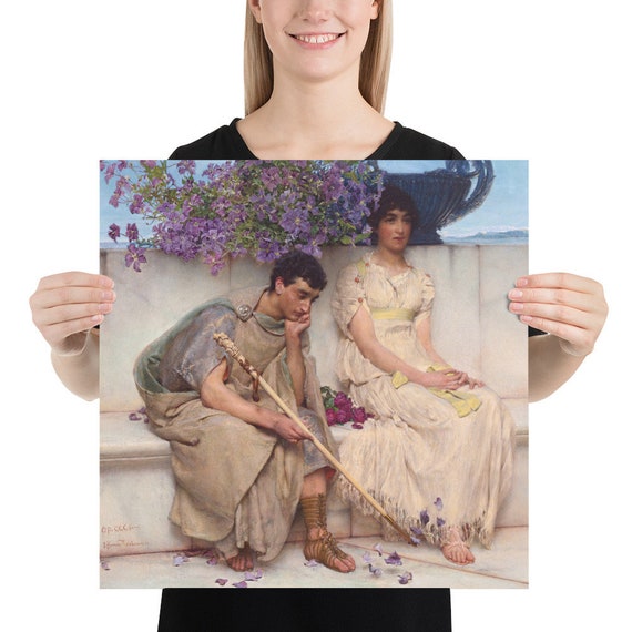 Poster  Lawrence Alma-Tadema  An Eloquent Silence - Aesthetic Inspired Wall Art Vintage Art Print Gift for Art Lover