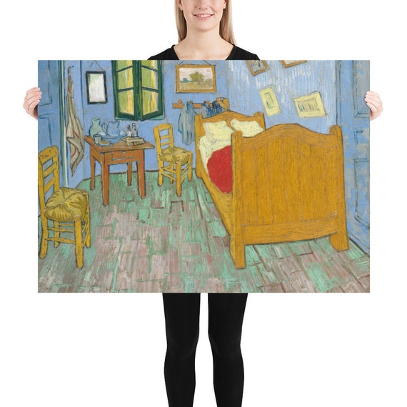 Poster - Wall Art - Home Decor - Vincent van Gogh  The Bedroom - Aesthetic Inspired Wall Art Vintage Art Print Gift for Art Lover