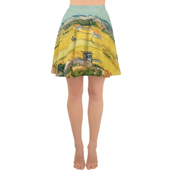 Skater Skirt  Vincent van Gogh  The Harvest - Aesthetic Inspired Fashion Vintage Art Print Gift for Art Lover