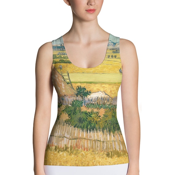 Sublimation Cut & Sew Tank Top  Vincent van Gogh  The Harvest - Aesthetic Inspired Fashion Vintage Art Print Gift for Art Lover