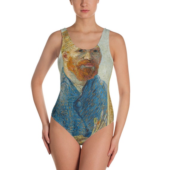 One-Piece Swimsuit  Vincent van Gogh  Selfportrait as Artist - Aesthetic Inspired Fashion Vintage Art Print Gift for Art Lover