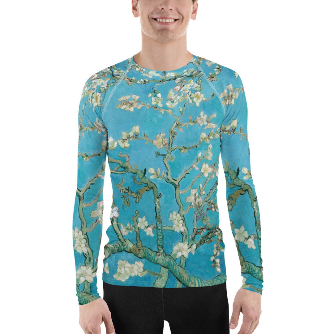 Vans Rash Guard Men's Rash Guard Vincent Van Gogh Almond Blossom - Art and Fashion - Etsy