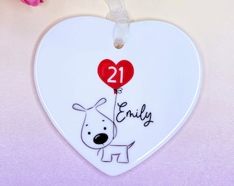 21st Birthday Gift, 21st Birthday, Personalised Gift, Happy Birthday, Daughter, Birthday Girl, Gifts, Gift For Her, Dog, Birthday