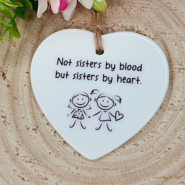 Not Sisters by Blood but Sisters by Heart | Best Friend Gift | Friendship Gift | Gift For Her | Sisters by Heart