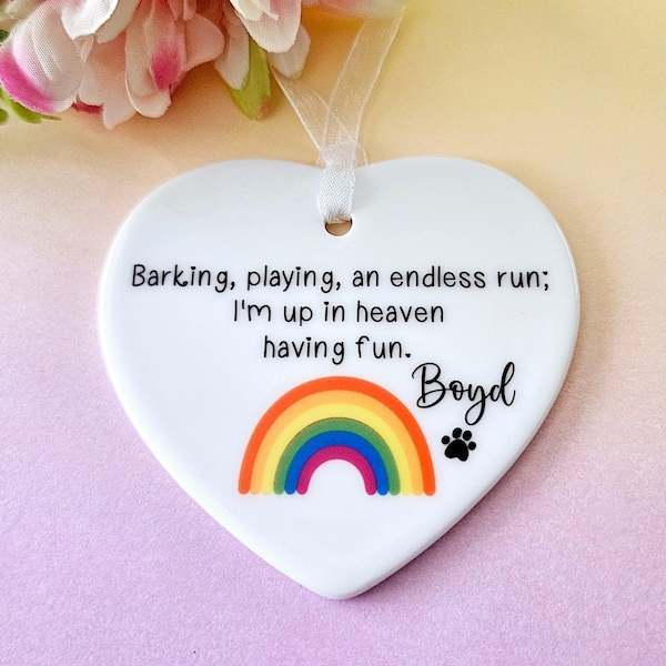 Rainbow | Pet Memorial Gift | Personalised Gift | Pet Memorial | Pet Sympathy Gift | Thinking Of You