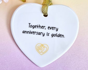 Golden Wedding Anniversary, Anniversary Gift, 50th Anniversary, Gift For Wife, Gift For Her, Gift For Couple, 50 Years Married, Handmade