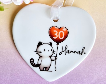 30th Birthday Gift, Personalised Gift, Cat Lover, 30th Birthday, Gift For Her, Cat Gift, Birthday Gift, Handmade
