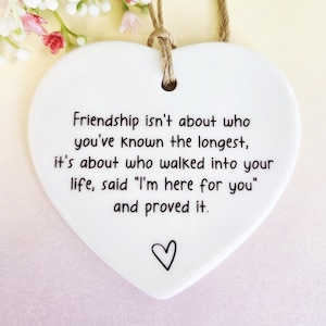 Friendship Isn&#39;t About Who You&#39;ve Known The Longest, Friend Gift, Gift For Friend, Gift For Her, Birthday Gift, Christmas, Thank You Gift