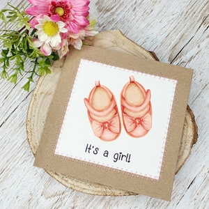 Nueva tarjeta de niña / Felicitaciones es una niña / Es una tarjeta de niña / Nueva niña / Bienvenido al mundo / Tarjeta de niña recién nacida