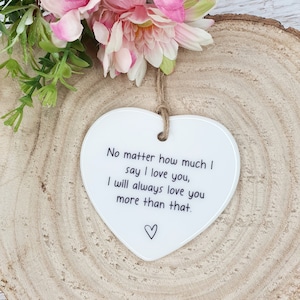 I love you | Ceramic Ornament | Gift for Her | Gift for Girlfriend | I&#39;ll Always Love You | Anniversary Gift | Gift For Him