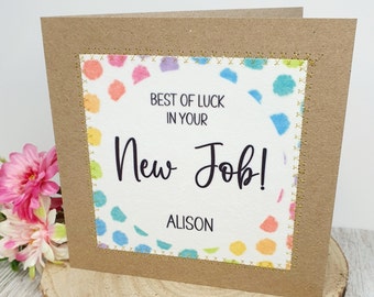 New Job Card | Leaving Card | New Job | Personalised Card | Well Done Card | New Adventure | You Got This