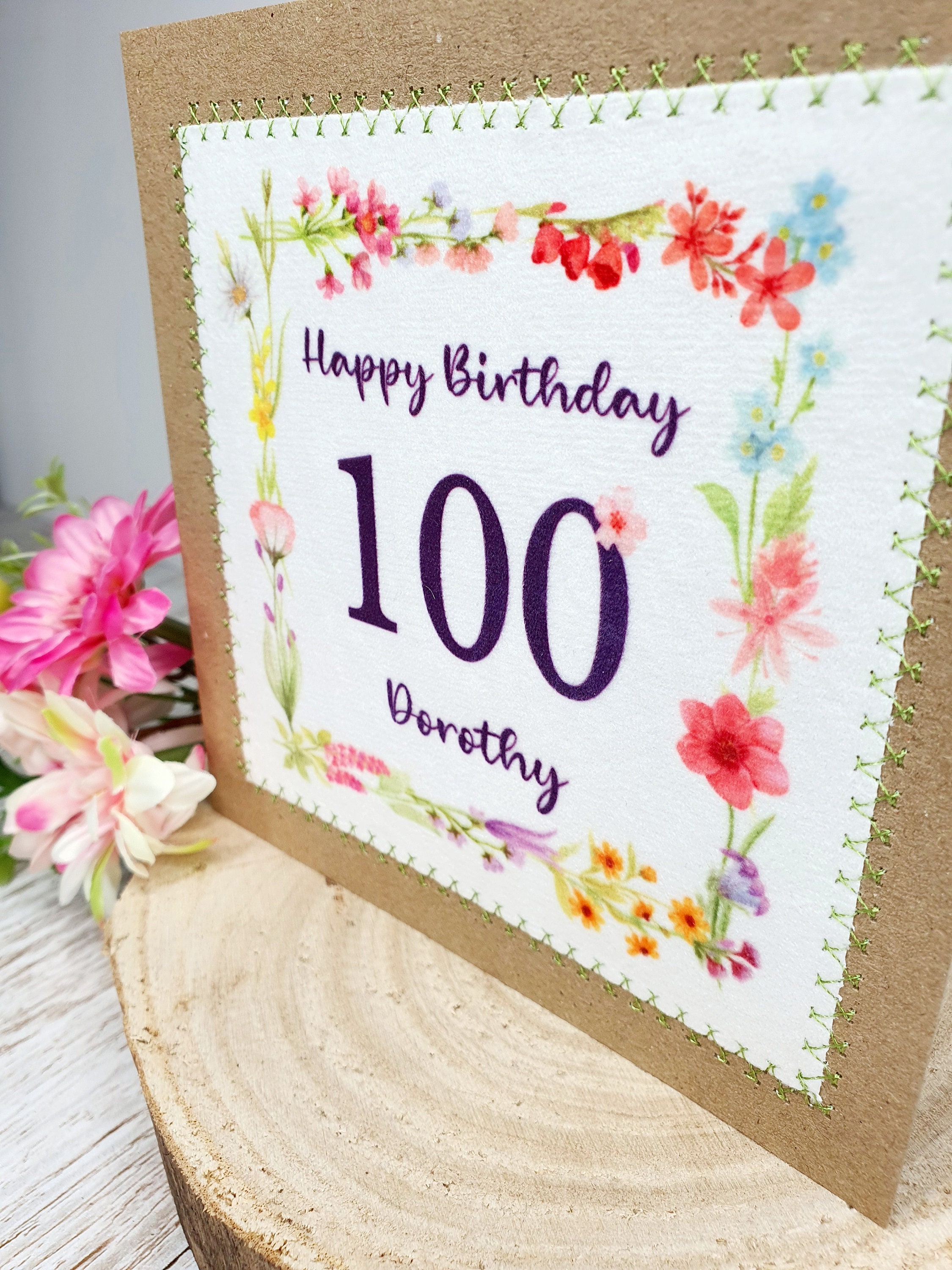 100th Birthday Card | 100th Birthday | Greeting Card | Personalised ...