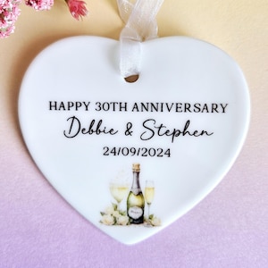 30th Wedding Anniversary Gift, Personalised Gift, Gift For Parents, Pearl Themed Gift, Wedding Anniversary, 30th Anniversary, Handmade