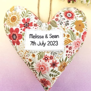 Personalised Cotton Anniversary Gift, 2nd Anniversary Gift, Cotton Heart Gift, Cotton Anniversary, Personalised Gift, Second Anniversary