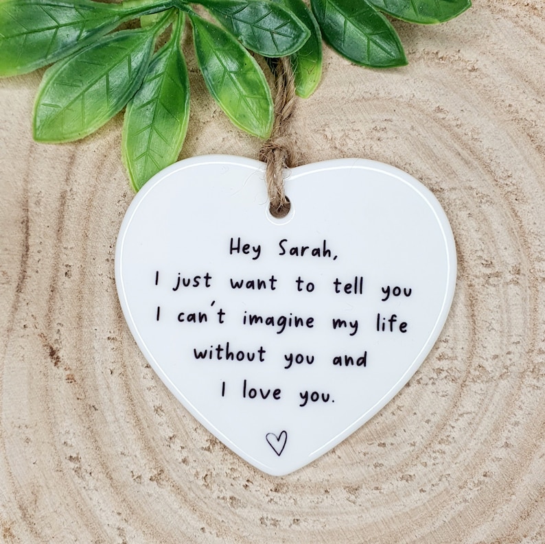 Love Quotes I Love You Personalised Gift Valentines Day Gift For Her Anniversary Gift image 1
