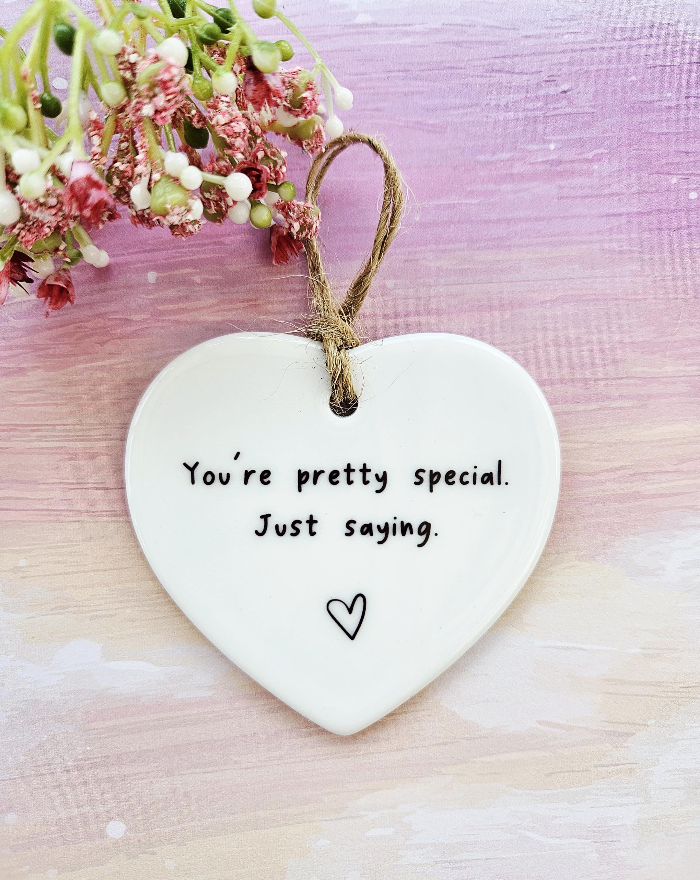 プレゼント╰(*´︶`*)╯♡Just for you You're Special | Just Saying | Ceramic Keepsake | Gift for Friend