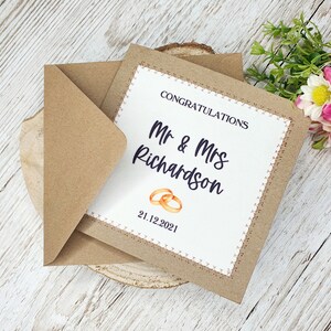 Mr & Mrs Card / Just Married Card / Wedding Card / Happy Couple / Elegant Wedding Card / To The Happy Couple