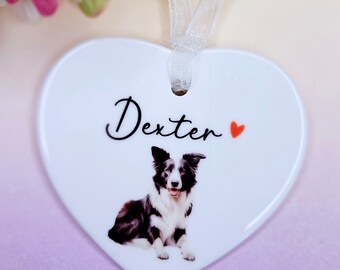 Personalised Border Collie Gift, Border Collie, Ceramic, Personalised Gift, Birthday, Gift For Her, Pet Memorial, Pet Sympathy Gift