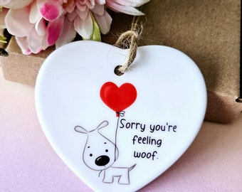 Sorry You're Feeling Woof, Get Well Soon Gift, Recovery Gift, Thinking Of You, Surgery Gift,  Funny Get Well, Get Well Soon, Gift For Her