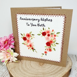 Jubileumkaart | Voor jullie allebei | Jubileum | Voor een bijzonder stel | Wenskaart | Rozen
