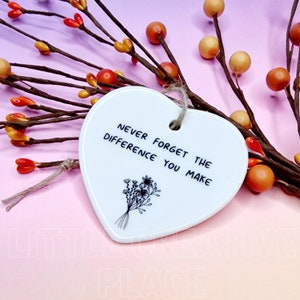 Nunca olvides la diferencia que marcas, regalo de agradecimiento, reconocimiento a los maestros, tú marcas la diferencia, regalo para enfermeras, mentor, regalo para una persona increíble