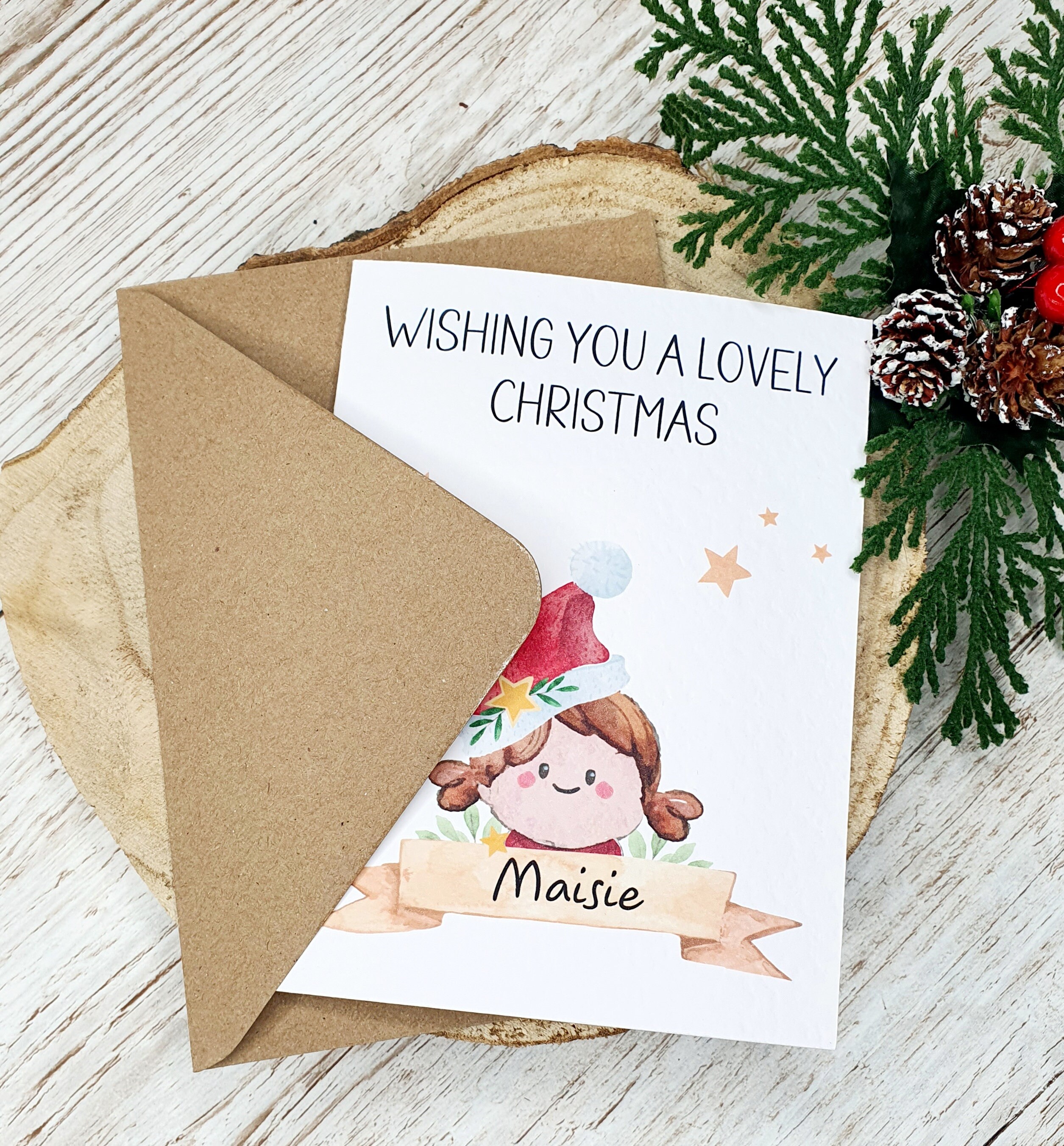 White Cotton Cards Weihnachtskarte Für Nichte – Handgefertigt Mit Glitzer & Strass, 16x16 Cm, Mit Umschlag