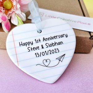 Regalo personalizzato per il 1° anniversario di matrimonio / Anniversario di carta / Regalo di anniversario / Primo anniversario / Regalo personalizzato / Carta