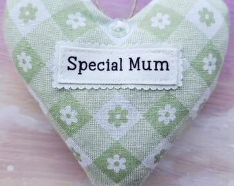 Special Mum Gift – Handmade Fabric Heart Keepsake