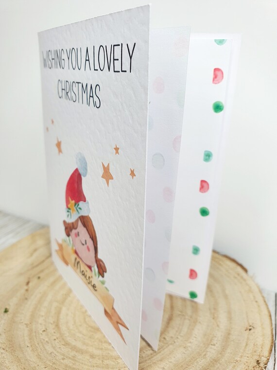 WHITE COTTON CARDS Weihnachtskarte „Lovely Niece“ – Handgefertigt Mit Glitzer, 16x16 Cm Inkl. Umschlag