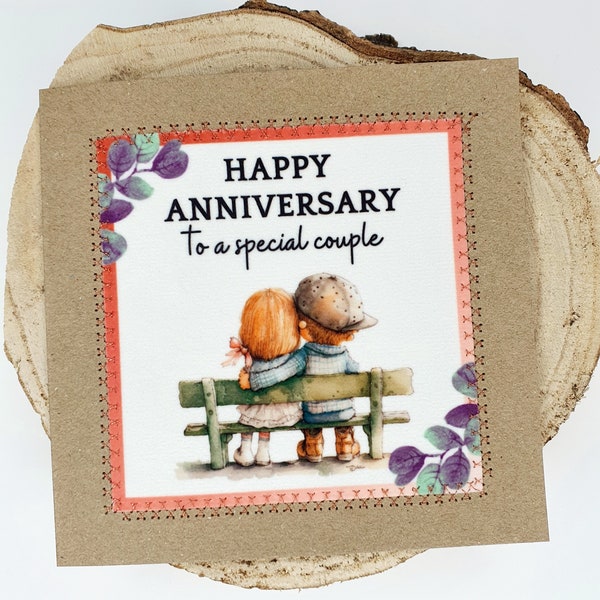 Anniversary Card, To A Special Couple, To You Both, Anniversary Wishes, Greeting Card, Handmade