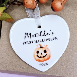 Personalised First Halloween Gift, Baby Halloween, Pumpkin, Spider, My First Halloween, Halloween Gift, Halloween Decoration, Handmade