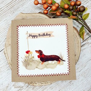 Happy Birthday | Greeting Card | Dachshund Card | Birthday Card | Happy Birthday Card | Sausage Dog Card | Doxie Card