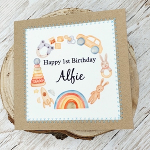 Biglietto di primo compleanno personalizzato / 1° compleanno di neonato / Buon primo compleanno / Uno oggi / Biglietto personalizzato / 1° compleanno di figli