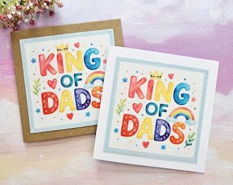 Kind of Dads - Fathers Day, Birthday Card for Dad - Handmade Fabric Print Design
