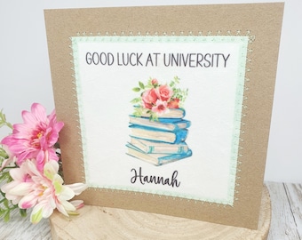 Tarjeta De Buena Suerte Para La Universidad Boofle - Tamaño 159x184 Mm, Con Sobre, Mensaje Interior Motivador