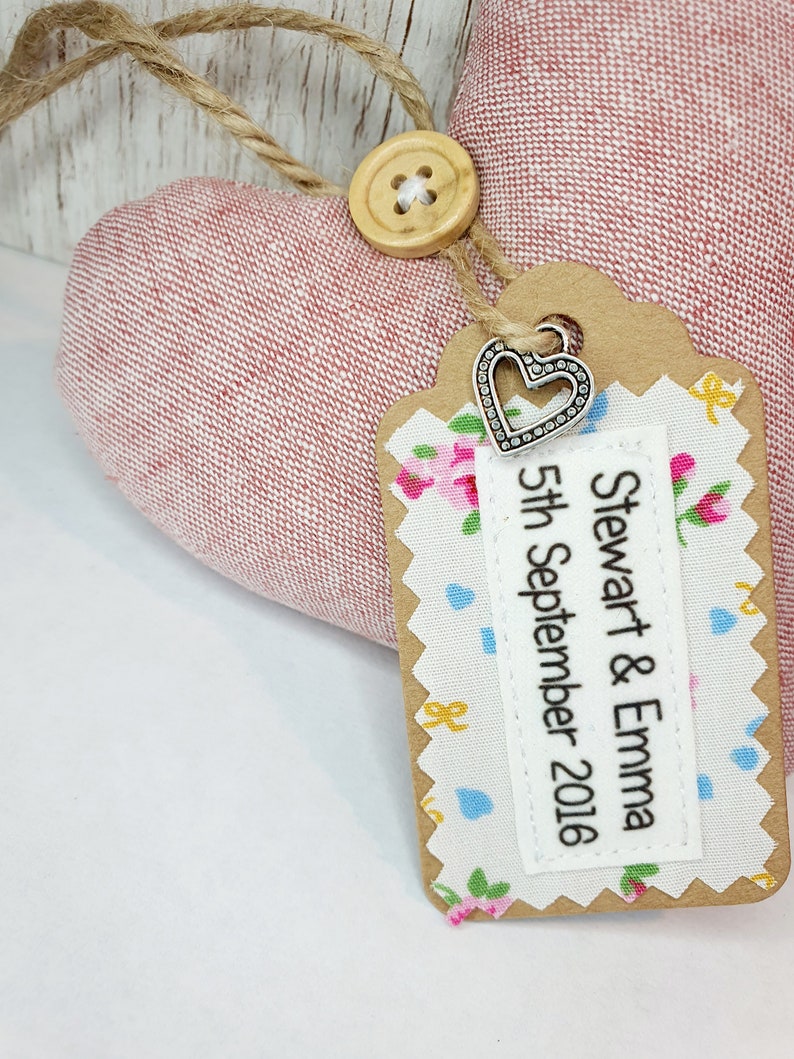 4th linen wedding anniversary heart keepsake homemade gift