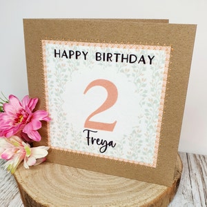 Carte de 2e anniversaire personnalisée | | d’anniversaire Milestone | souvenirs 2 Aujourd’hui | Joyeux 2e anniversaire | | de carte d’anniversaire Joyeux 2ème anniversaire