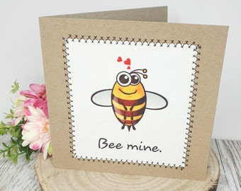 Bee Mine | Valentines Day Card | Love Bees | Bumble Bee | Cute Valentines Day Card