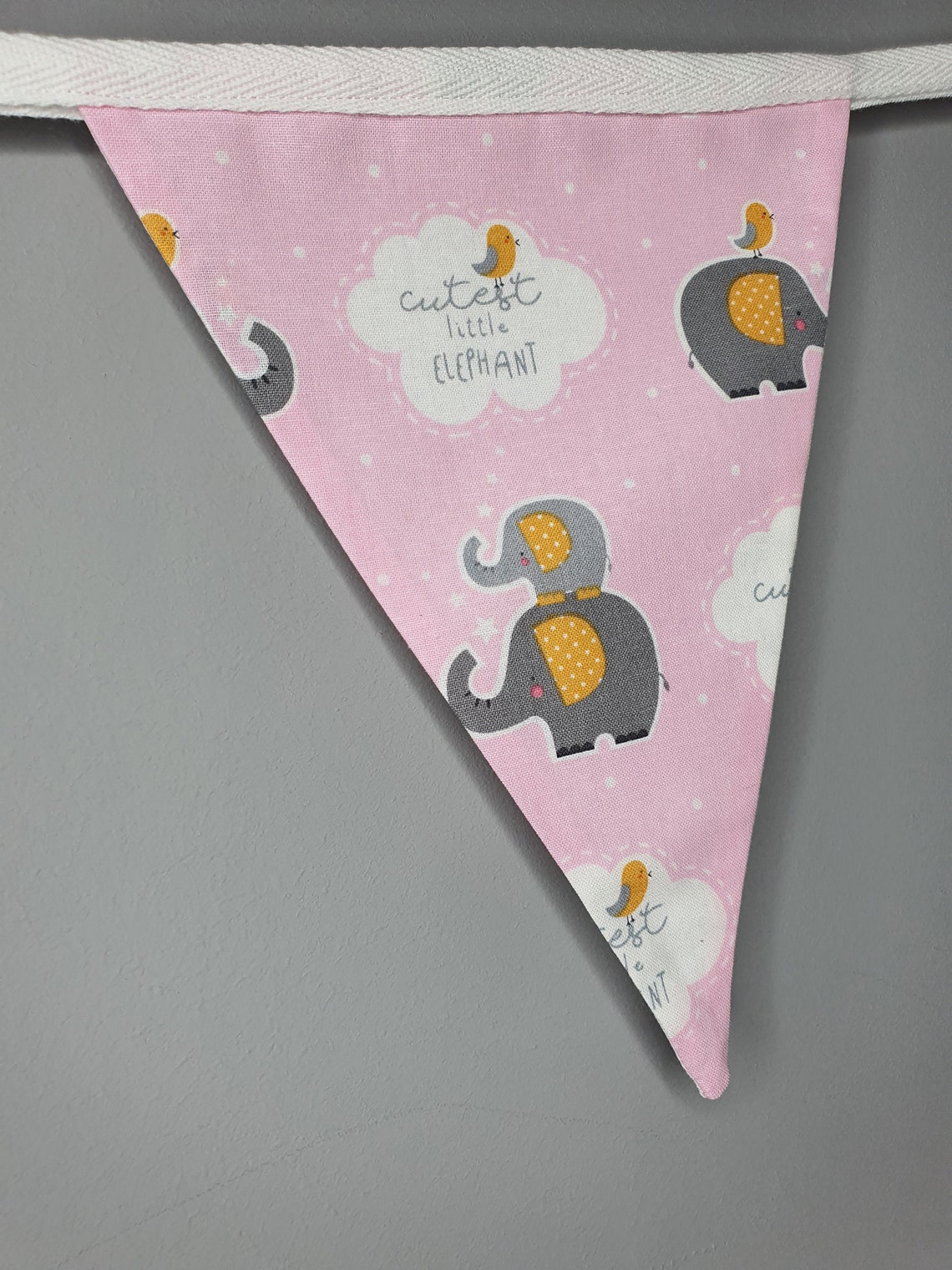 Elephant Themed Bunting Nursery Bunting Elephant Flags Etsy