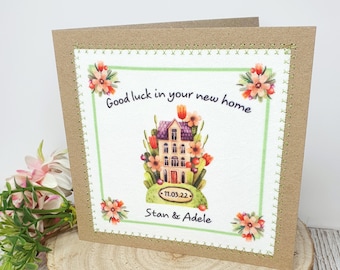 Good Luck In Your New Home | Greeting Card | New Home Card | Personalised | First Home | Moving House Card | Handmade | Congratulations