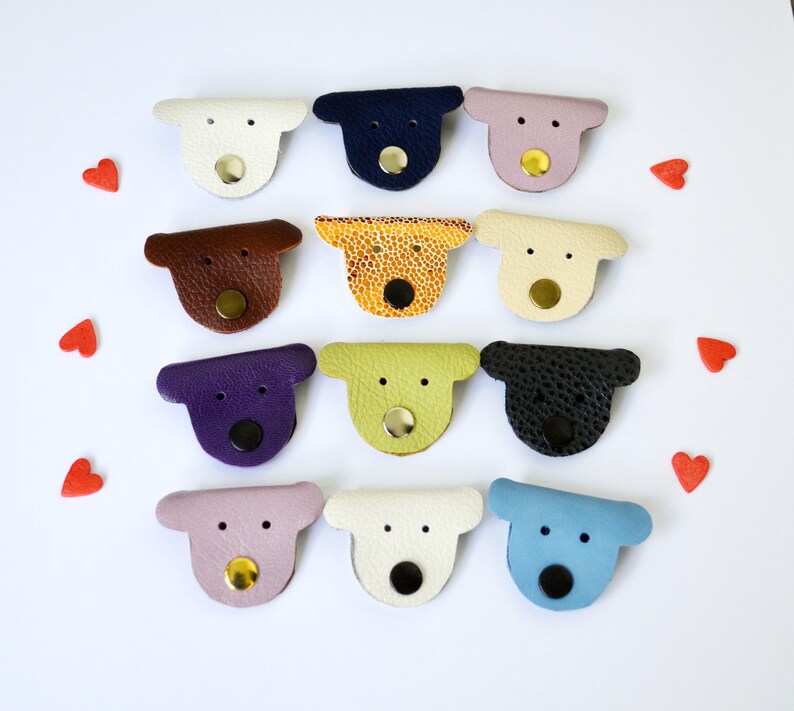 Cord holder leather tech accessory travel gift headphone case Etsy